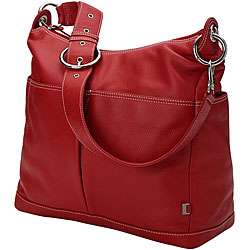 Oi Oi Pompei Red Leather Hobo Bag  