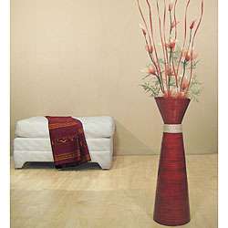   with 28 inch Persimmon Bamboo Plantation Floor Vase  
