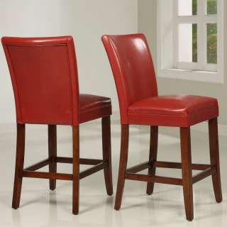   Faux Leather Counter height Chairs (Set of Two)  