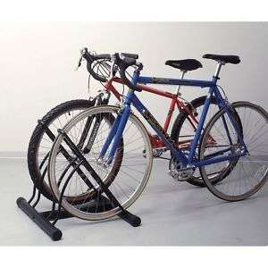 GENUINE QUALITY Two Bike Bicycle Floor Stand Rack Safe ANY DIRECTION 