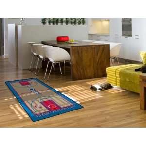 Los Angeles La Clippers Basketball Court Runner Area Rug/Carpet 