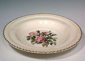   Pottery Co WILD ROSE Rimmed Soup Bowls 8 3/8 Royal Gadroon flowers