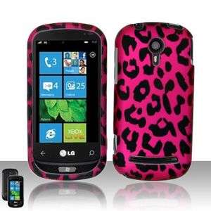HOT PINK LEOPARD PHONE CASE FOR AT&T LG QUANTUM C900  