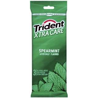 Trident Xtra Care Gum, Spearmint, 14 Piece Packs (Pack of 12)  