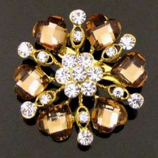   Item  1 pc Austrian rhinestone crystal flower brooch pin