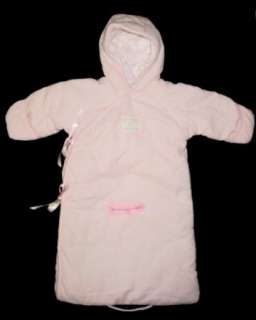 Girls RALPH LAUREN Pale Pink BUNTING Hooded logo patch ONE SIZE 0 6 