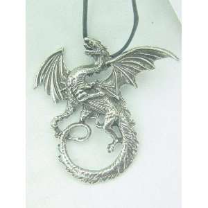   Celtic Winged Dragon Necklace Eire Pagan Wicca SCA 