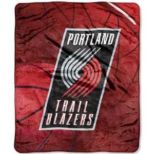  Portland Trail Blazers NBA Royal Plush Raschel Blanket 