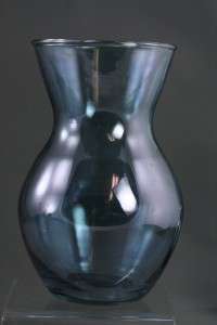 Vintage Lot 3 Blue & Pink Carnival Lustre Glass Bud Vases 4.75 Tall 