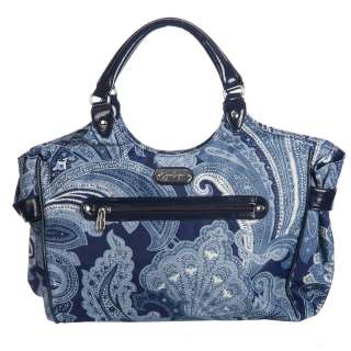 Jessica Simpson Spoonful of Sugar Blue Paisley Hobo Laptop Tote 