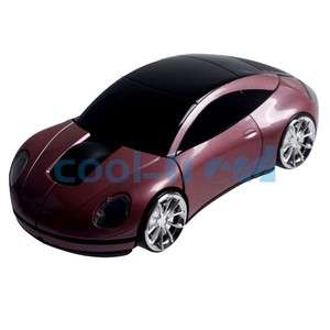 Pink Car Shape Wireless USB Optical Mouse Mice with USB Receiver C 