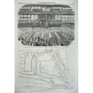  Banquet Scots Guards Crystal Palace 1860 Plan Hyde Park 