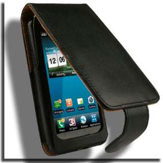 Flip Leather Case for LG Thrill 4G Pouch A AT&T Black Cover Belt Clip
