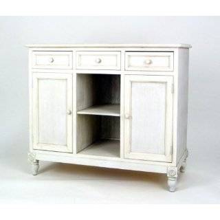   British Traditions French Painted Distressed Buffet Furniture & Decor