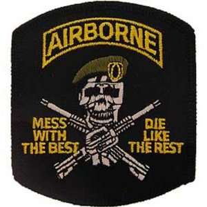  Airborne Mess With The Best Patch Black & Yellow 3 Patio 
