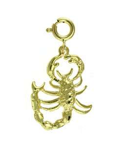 14k Yellow Gold Scorpion Charm  