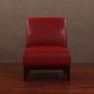 Cole Burnt Red Leather Chair  