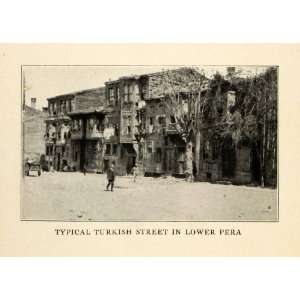  1923 Halftone Print Istanbul Stamboul Turkey Street Pera City Town 