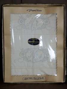 Pair of Vintage Embroidered MR &MRS Pillowcases In Box  