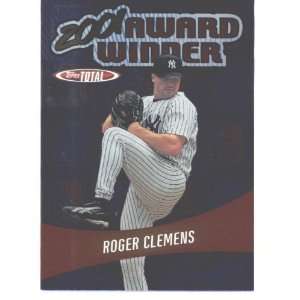  2002 Topps Total Award Winners #AW6 Roger Clemens   New 