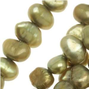  Olive Green Cultured Nugget Pearls 4 7mm (16 Inch Strand 