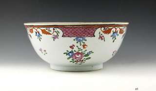 ANTIQUE HAND PAINTED CHINESE EXPORT PORCELAIN BOWL  