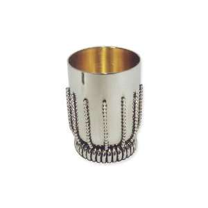 Sterling Silver Kiddush Cup with Coils
