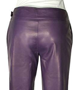 Gianni Versace Purple Leather Pants  