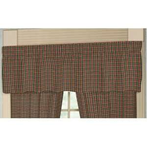  Patch Magic Tan and Blue Plaid Red Pink Line Fabric Curtain 