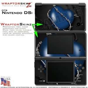  Nintendo DSi Skin Barbwire Heart Blue WraptorSkinz Skins (DSi 