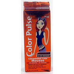 Oreal Color Pulse #60 Hot Mahogany Color Mousse (Pack of 4 