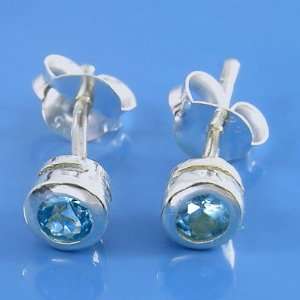   Blue Zircon Gemstone Earring  Arts, Crafts & Sewing