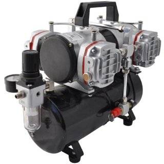  Pro Airbrush Air Compressor Twin Piston w/ Tank 1/3 HP 