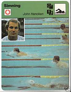 JOHN HENCKEN Swimming 1981 SWEDEN SPORTSCASTER CARD  