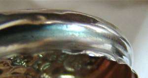 ANTIQUE SOLID STERLING SILVER/GLASS~VANITY or DRESSER JAR/POT/BOX 