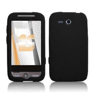  Black Gel Skin Case for HTC Freestyle Cell Phones 