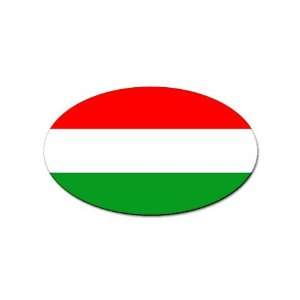 Hungary Flag oval sticker