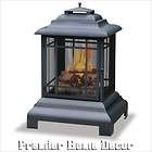 Tuscan Two Sided Patio Black Outdoor Fireplace
