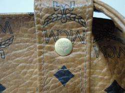 AUTH MCM MUNCHEN Brown Monogram Canvas Leather Hand Shoulder bag 