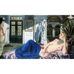  FRAMED oil paintings   Paul Delvaux   24 x 14 inches   In 