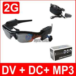 NEW 2GB SPY  SUN Glasses Hidden Camera DVR DC BLACK  