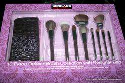   10 Piece Deluxe Prof Make Up Brush Collection w/ Designer Bag  