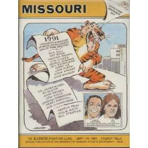  University of Missouri Football Game Program 1991 (vs 