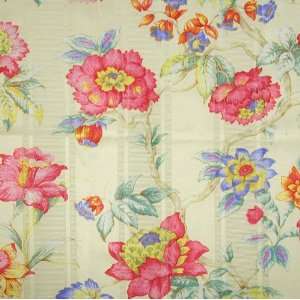  56 Wide Jacquard Print Spring Bouquet Fabric By The Yard 