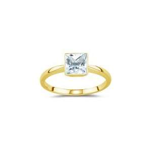  2.83 Cts Sky Blue Topaz Solitaire Ring in 18K Yellow Gold 