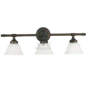  Vanity   29 1/4 triple wall light in oil rubbed bronze 