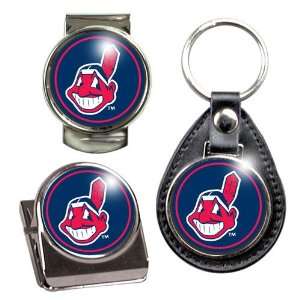 Cleveland Indians MLB 3 Piece Stocking Stuffer Set   Key Chain, Money 
