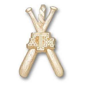 Texas A&M Aggies Solid 10K Gold ATM Bats Pendant  
