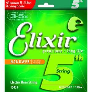  Elixir Strings Electric Bass String NANOWEB Coating, .130 