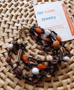 African Jewelry Beads Seeds 5 Strand Bracelet Kenya BBB  